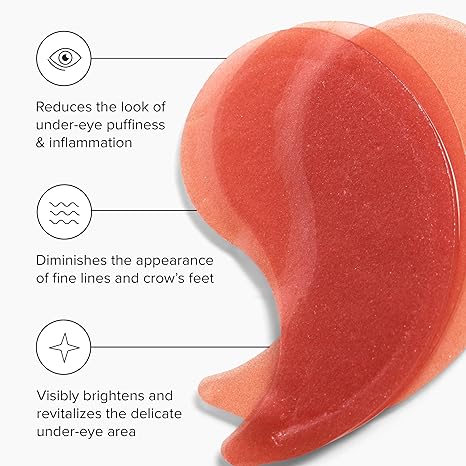 Natravor™ Brightening Eye Masks (30 Pairs) - Caffeine Eye Masks for Dark Circles and Puffiness with Hyaluronic Acid, Eye Patches for Puffy Eyes