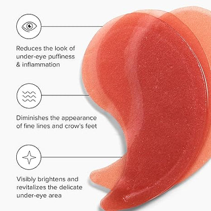 Natravor™ Brightening Eye Masks (30 Pairs) - Caffeine Eye Masks for Dark Circles and Puffiness with Hyaluronic Acid, Eye Patches for Puffy Eyes
