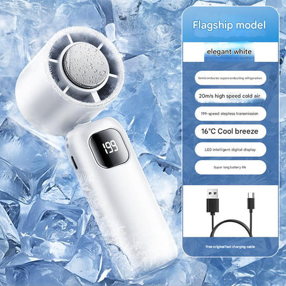 Natravor™ 3 in 1 Mini Handheld Cooling Fan, 199 Speed Wind Power & Ice Cooling Function