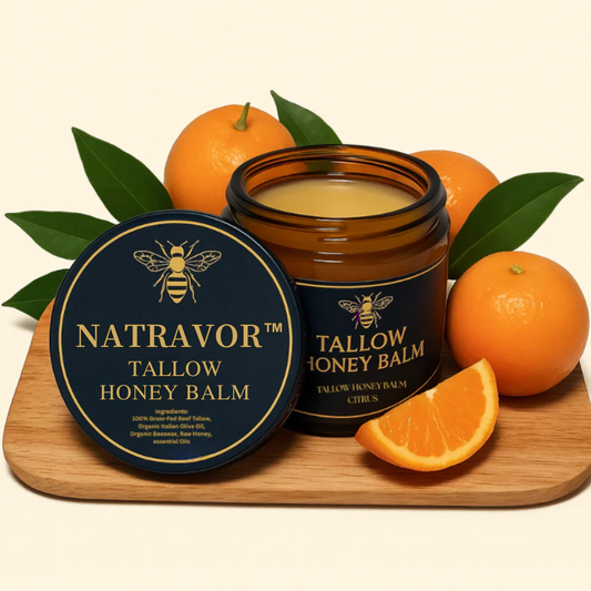 Natravor™  Organic Grass-Fed Beef Tallow Balm With Raw Honey