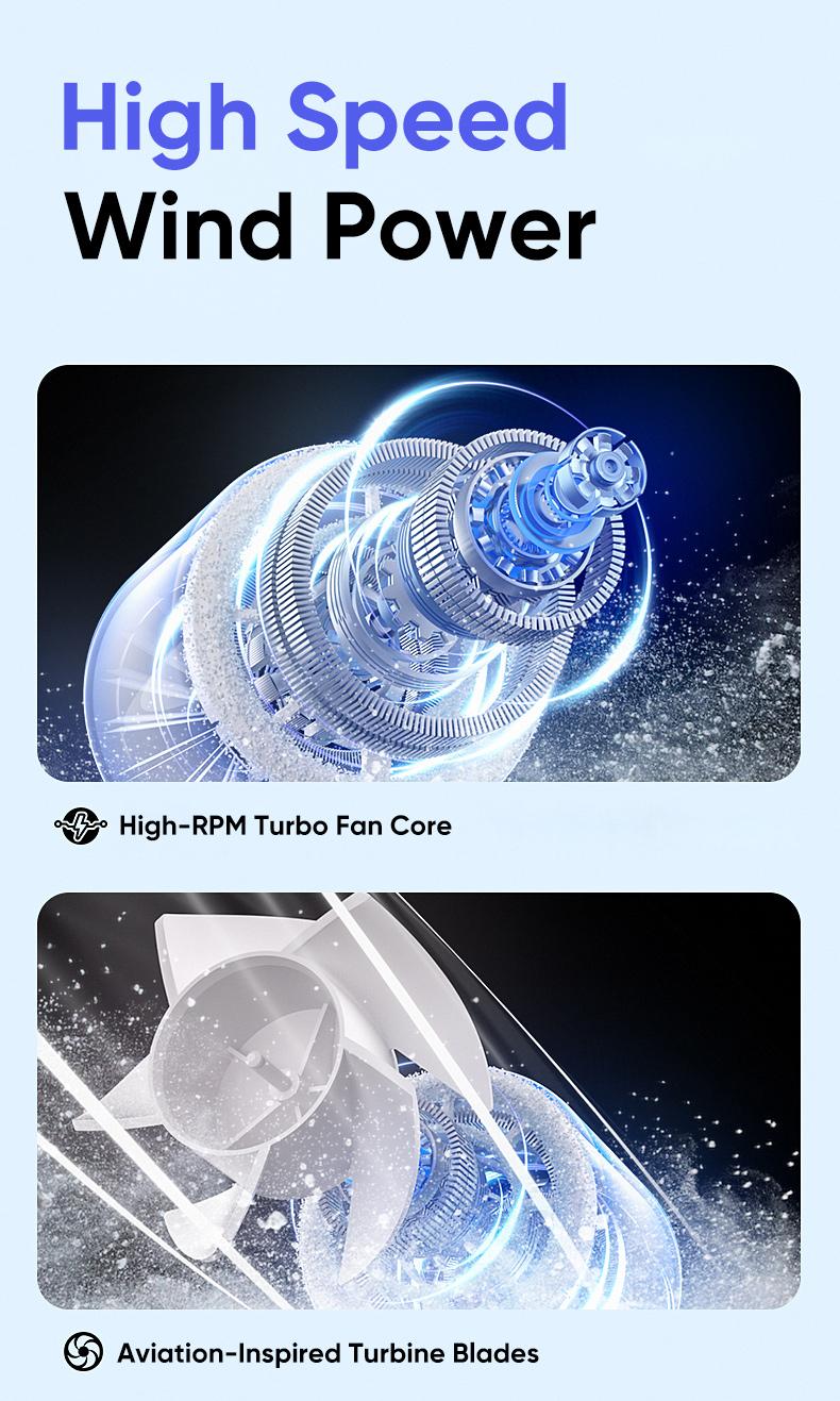 Natravor™ 3 in 1 Mini Handheld Cooling Fan, 199 Speed Wind Power & Ice Cooling Function