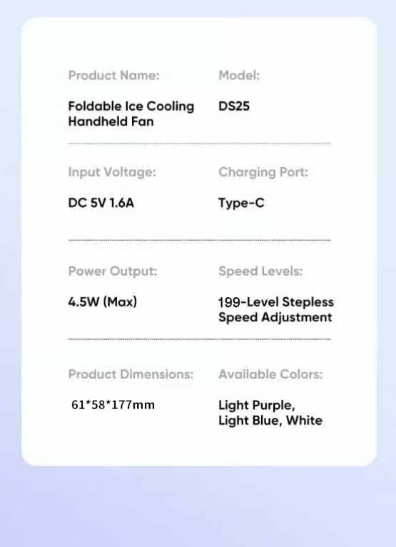Natravor™ 3 in 1 Mini Handheld Cooling Fan, 199 Speed Wind Power & Ice Cooling Function