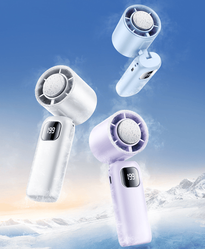Natravor™ 3 in 1 Mini Handheld Cooling Fan, 199 Speed Wind Power & Ice Cooling Function