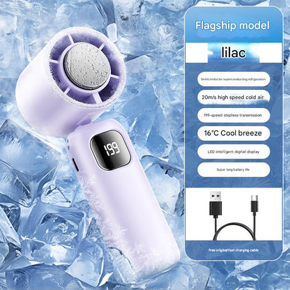Natravor™ 3 in 1 Mini Handheld Cooling Fan, 199 Speed Wind Power & Ice Cooling Function