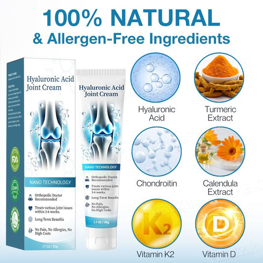 Natravor™ Hyaluronic Acid Joint Repair & Relief Cream – Fast‑Absorbing 50 g